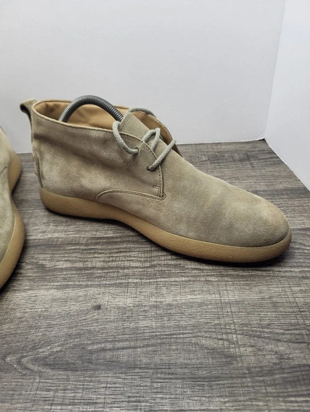Tods Mens Tan Suede Chukka Boots Desert Lace Up Made in Italy Size 9Uk 10 Us